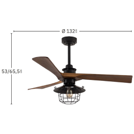 Ventilador VULTURNO sin luz Fabrilamp - Motor DC Ø132cm