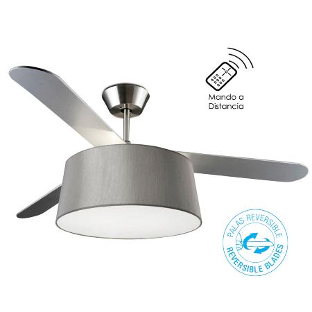 Ventilador Belmont pantalla Gris LEDS-C4 Ø132cm