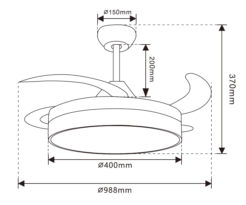 medidas ventilador andiluz maui