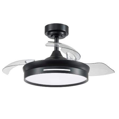 Ventilador MICENAS Mini Negro Fabrilamp - Motor DC Ø91cm