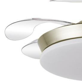 Ventilador Tridente Mini Fabrilamp Cuero - Motor DC Ø91cm