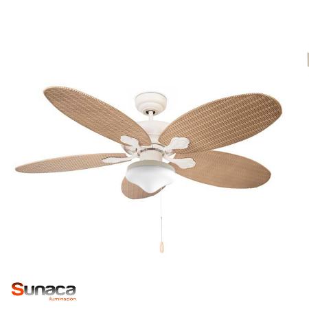 Ventilador Phuket Beige + Kit de Luz LEDS-C4 Ø132cm