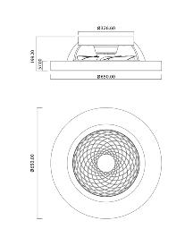 Ventilador Tibet Mantra - Madera Negro Luz LED Domotico 63cm.Ø