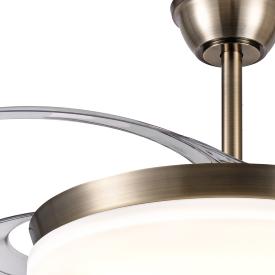 Ventilador Retractil Chloe-XL Cuero P&B - Motor DC. 50-122cmØ.