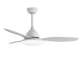 Ventilador Yael Blanco Fabrilamp - Motor DC, luz LED Ø122cm