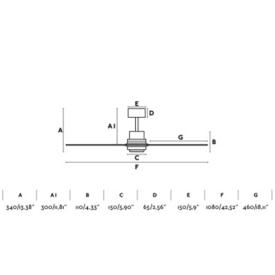 Ventilador Lantau DC FARO 107cm. Aspa Nogal