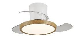 Ventilador Retractil Melody-XS Blanco madera con base P&B - Motor DC. 30-68cmØ.