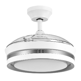 Ventilador Viper Mini Fabrilamp Blanco Plata - Motor DC Ø91cm