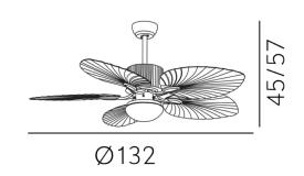 Ventilador COLLA Fabrilamp - Motor DC Ø132cm