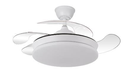 Ventilador Tridente Mini Fabrilamp Blanco - Motor DC Ø91cm