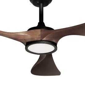 Ventilador Viana Negro Roble Fabrilamp - Motor DC Ø132cm