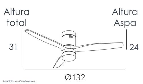 ventilador de techo Aguilon fabrilamp